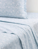 Yves Delorme Capri Aqua Cotton Flat Sheet