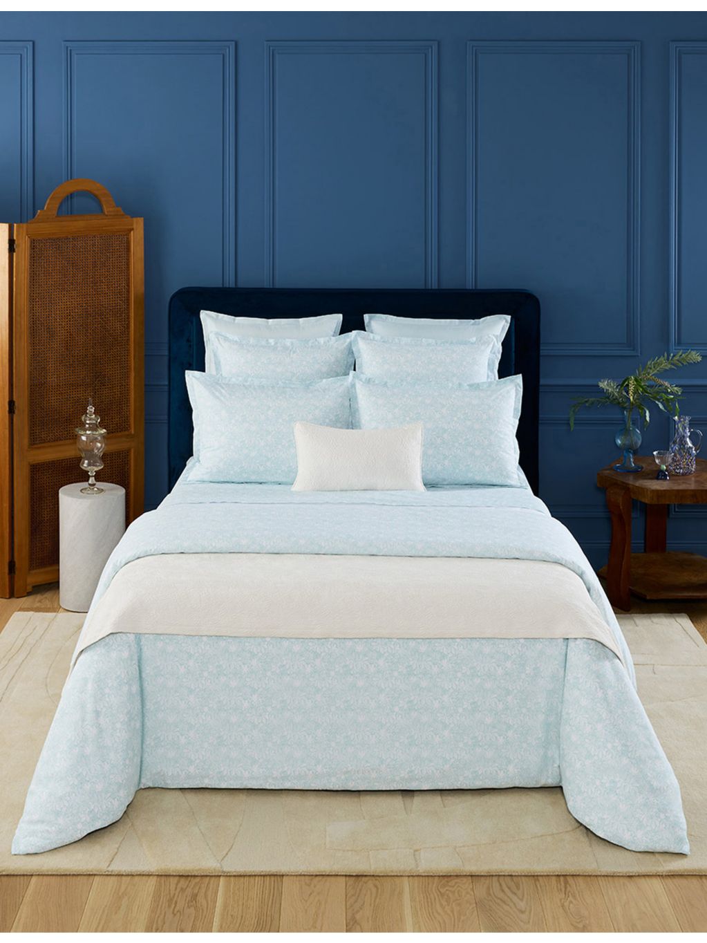 Yves Delorme Capri Aqua cotton duvet cover - British product