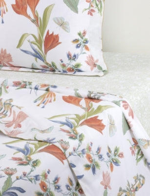 Yves Delorme Multicoloured Floral Cotton Flat Sheet