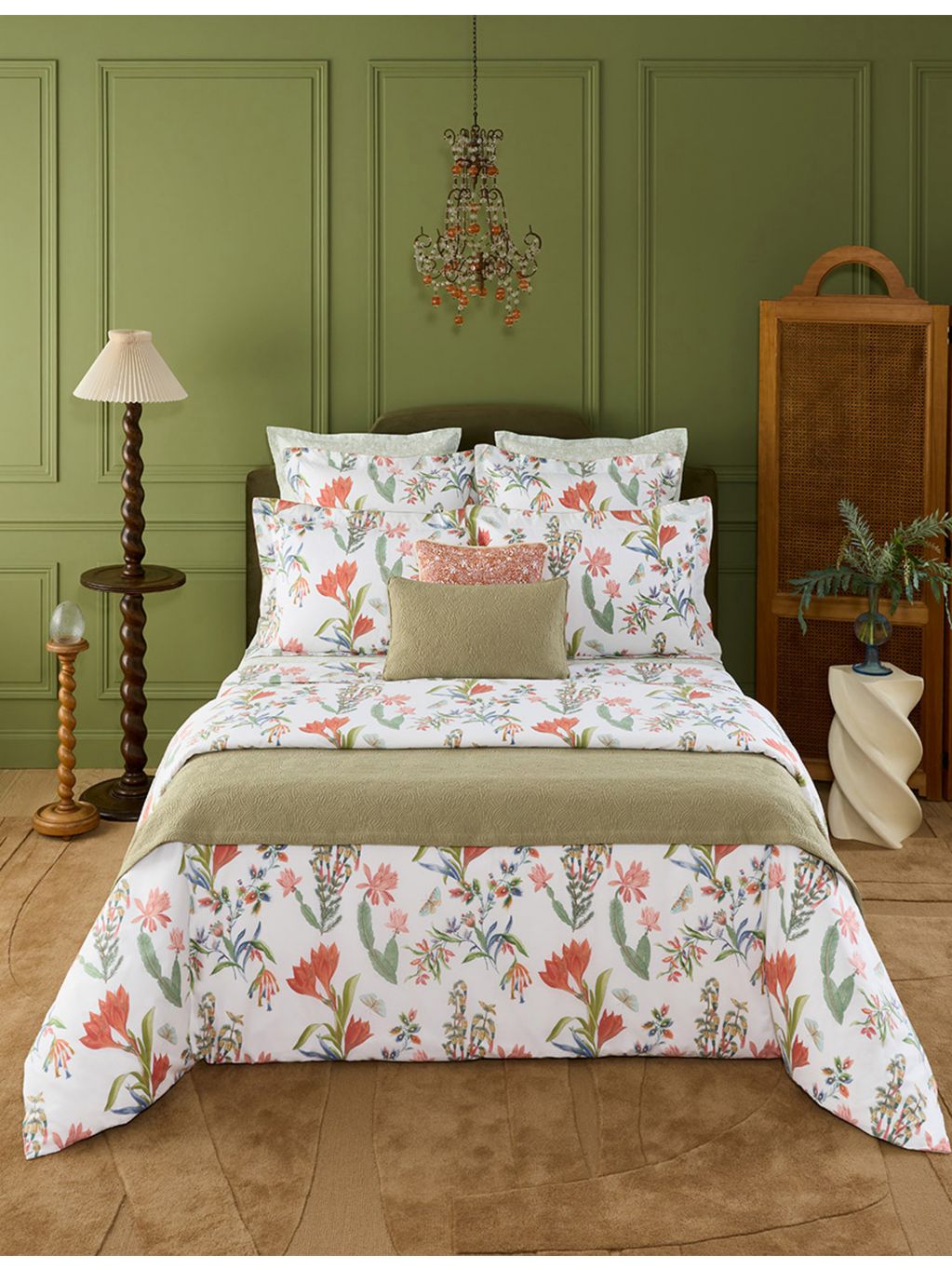 Yves Delorme Eze multicoloured cotton duvet cover - British product