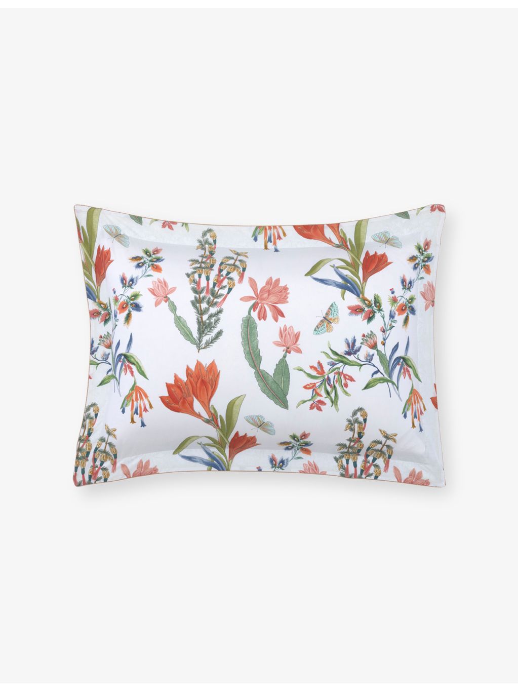 Yves Delorme Eze floral cotton-sateen Oxford pillowcase 50x75cm, UK version