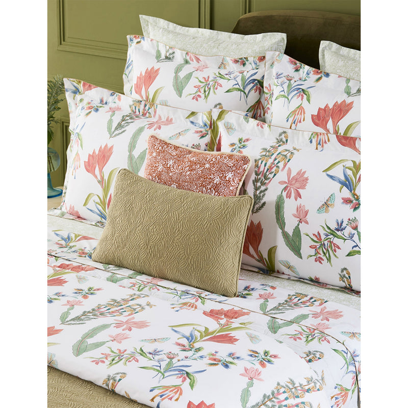 Yves Delorme floral-print cotton-sateen Oxford pillowcase 65cm x 65cm, imported from the UK