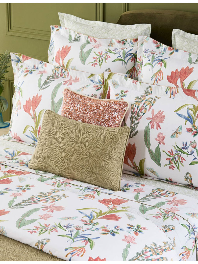 Yves Delorme floral-print cotton-sateen Oxford pillowcase 65cm x 65cm, imported from the UK
