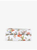 Yves Delorme multicoloured cotton-blend bedcover, imported from the UK