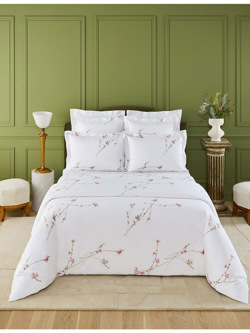 Yves Delorme multicoloured floral cotton flat sheet, imported from the UK