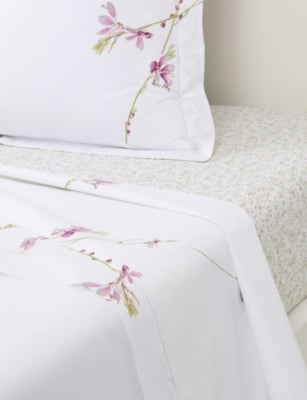 Yves Delorme Gaura Multicoloured Floral Cotton Flat Sheet