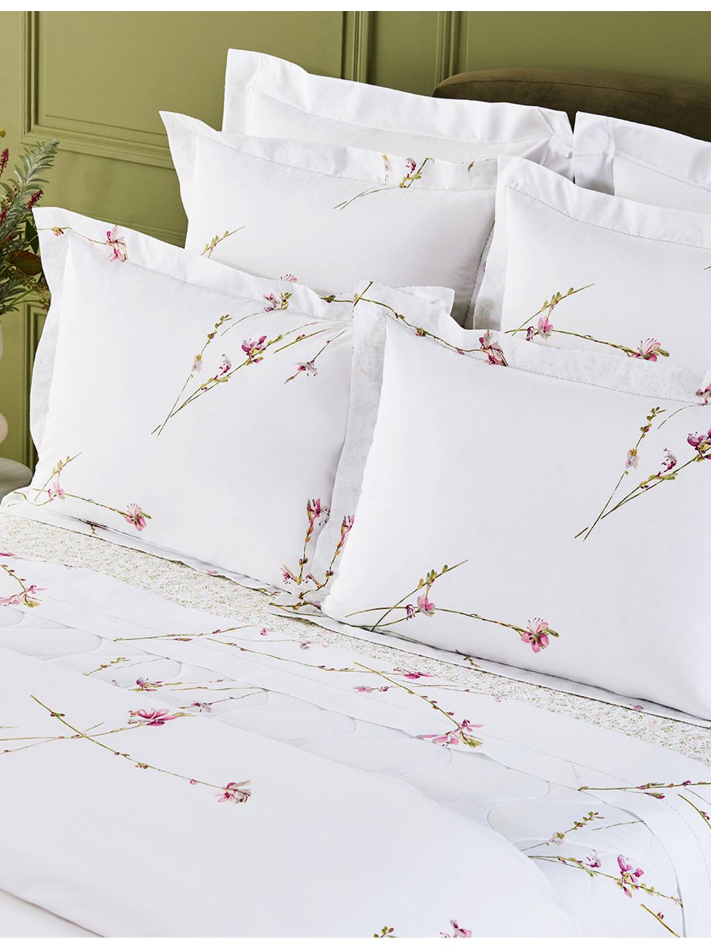 Yves Delorme Gaura multicoloured cotton duvet cover - British product