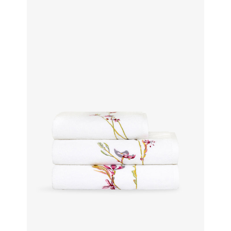 Yves Delorme Gaura Blanc bath sheet 90x150cm, imported from the UK