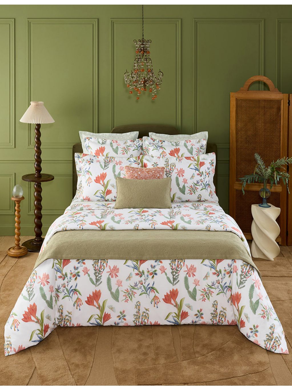 Yves Delorme woven floral cushion cover 45cm, UK version
