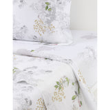 Yves Delorme Orchidee floral cotton flat sheet, UK version