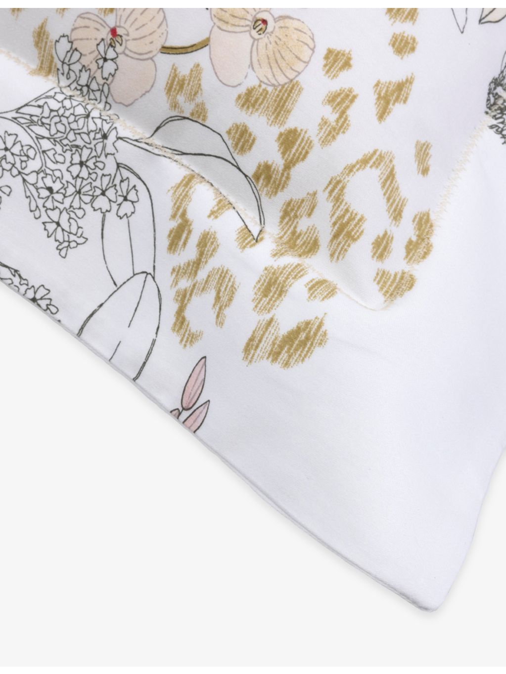 Yves Delorme Orchidee floral pillowcase 50x75cm, imported from the UK