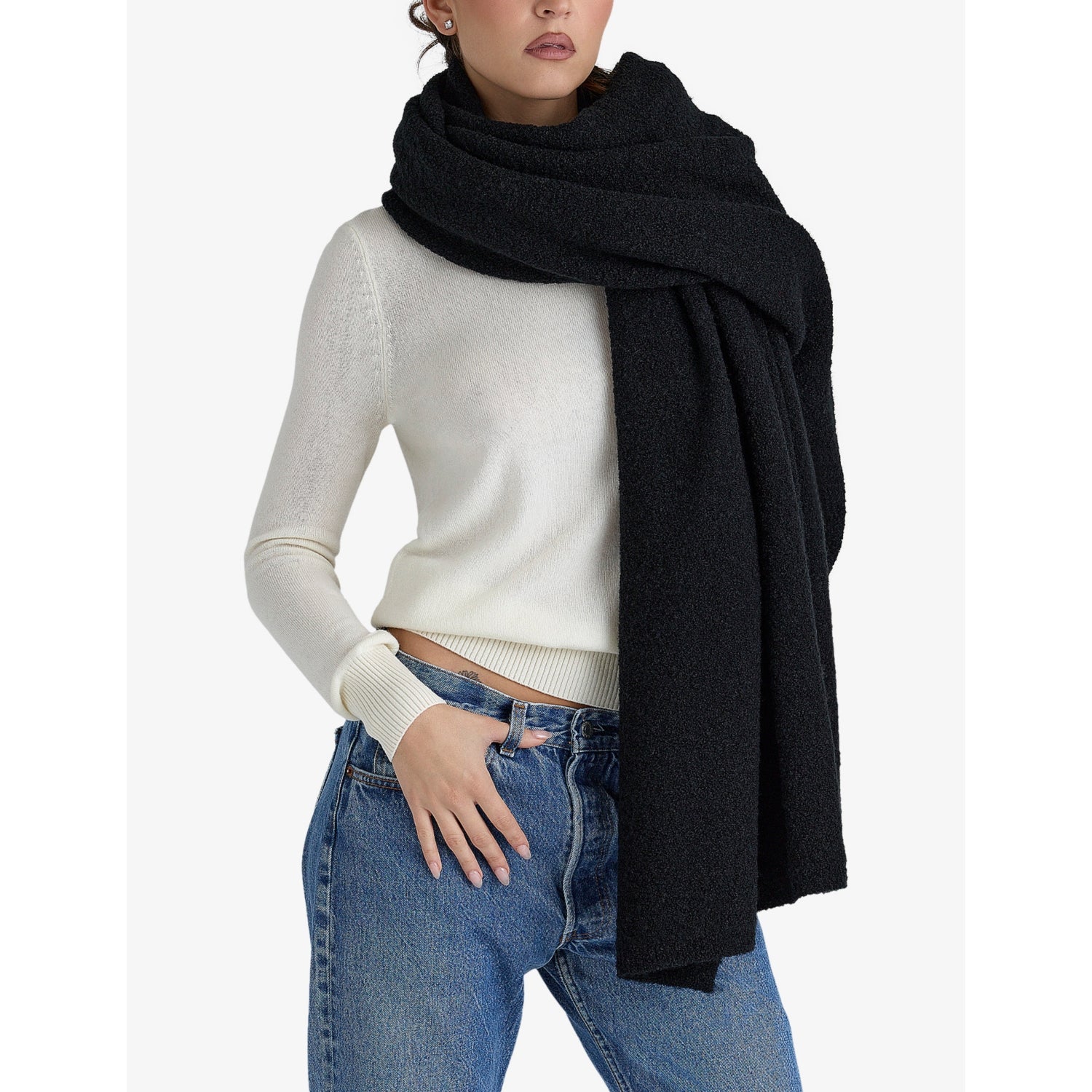 House of CB Nara knitted scarf 180cm, UK version