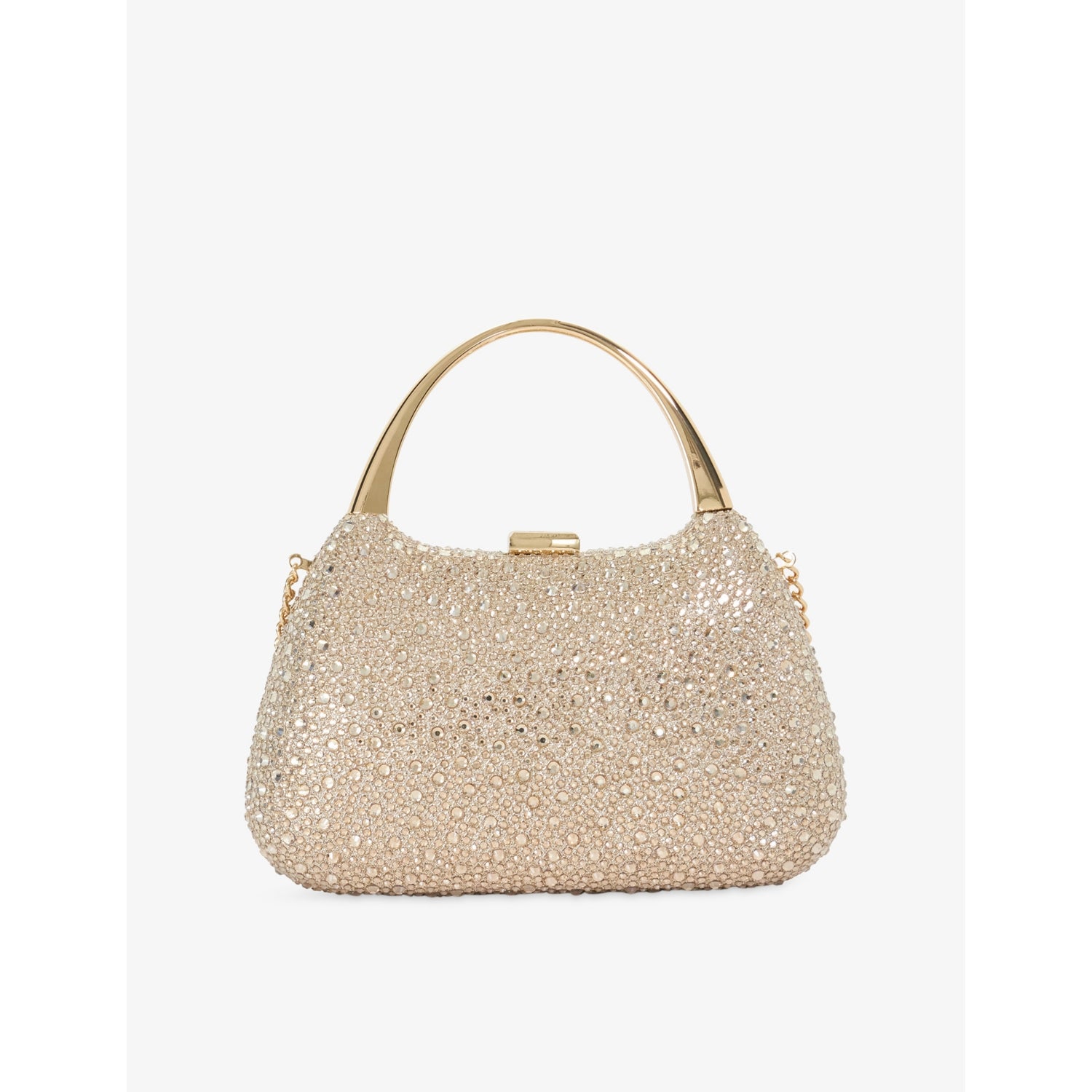 Dune diamante-embellished clutch bag with chain strap, (British brand)