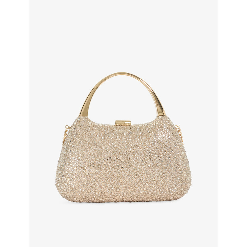 Dune diamante-embellished clutch bag with chain strap, (British brand)