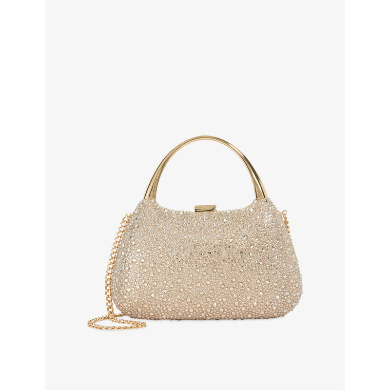 Dune diamante-embellished clutch bag with chain strap, (British brand)