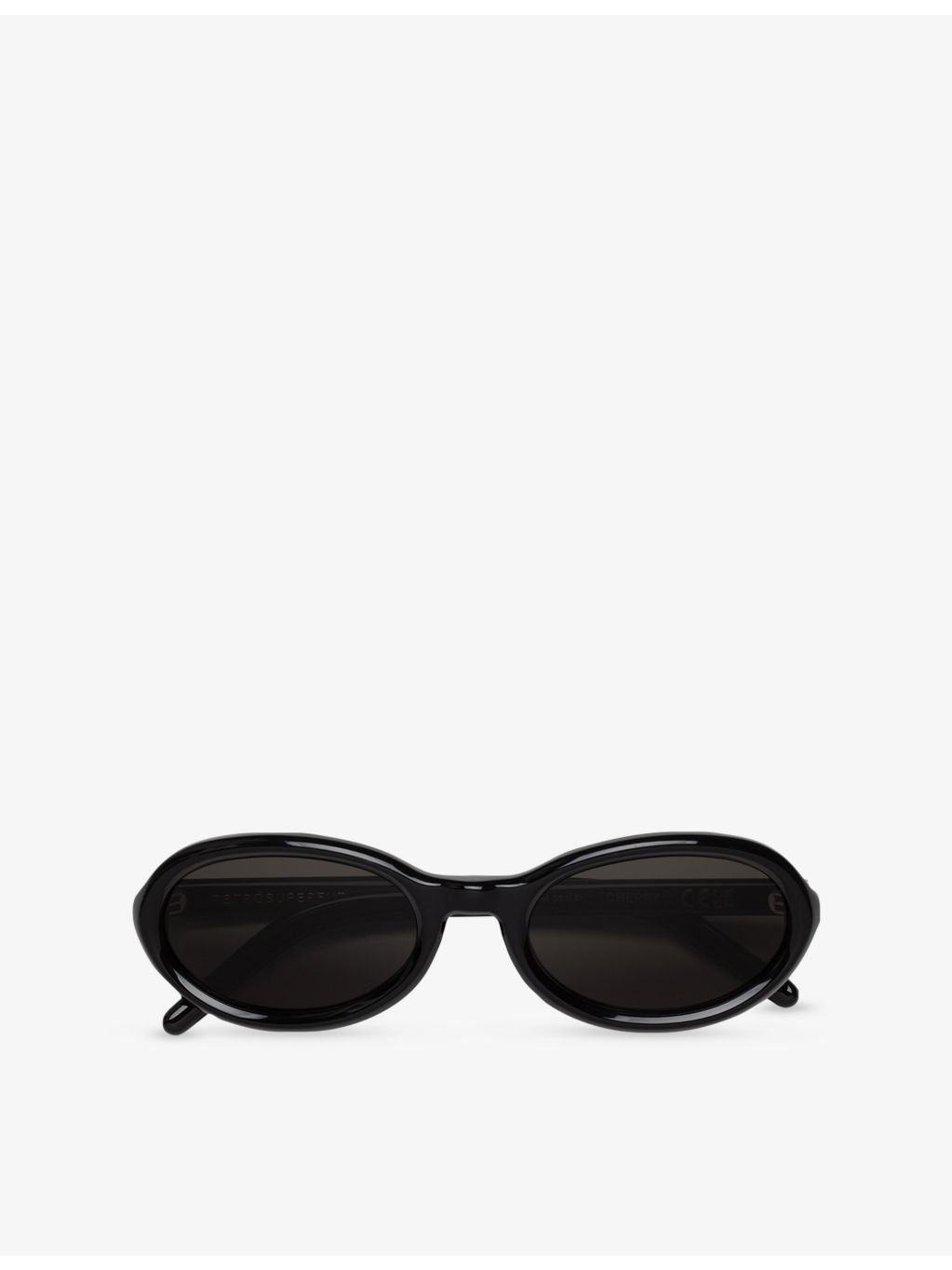 RetroSuperFuture cherry black oval acetate sunglasses with gold hardware - British product