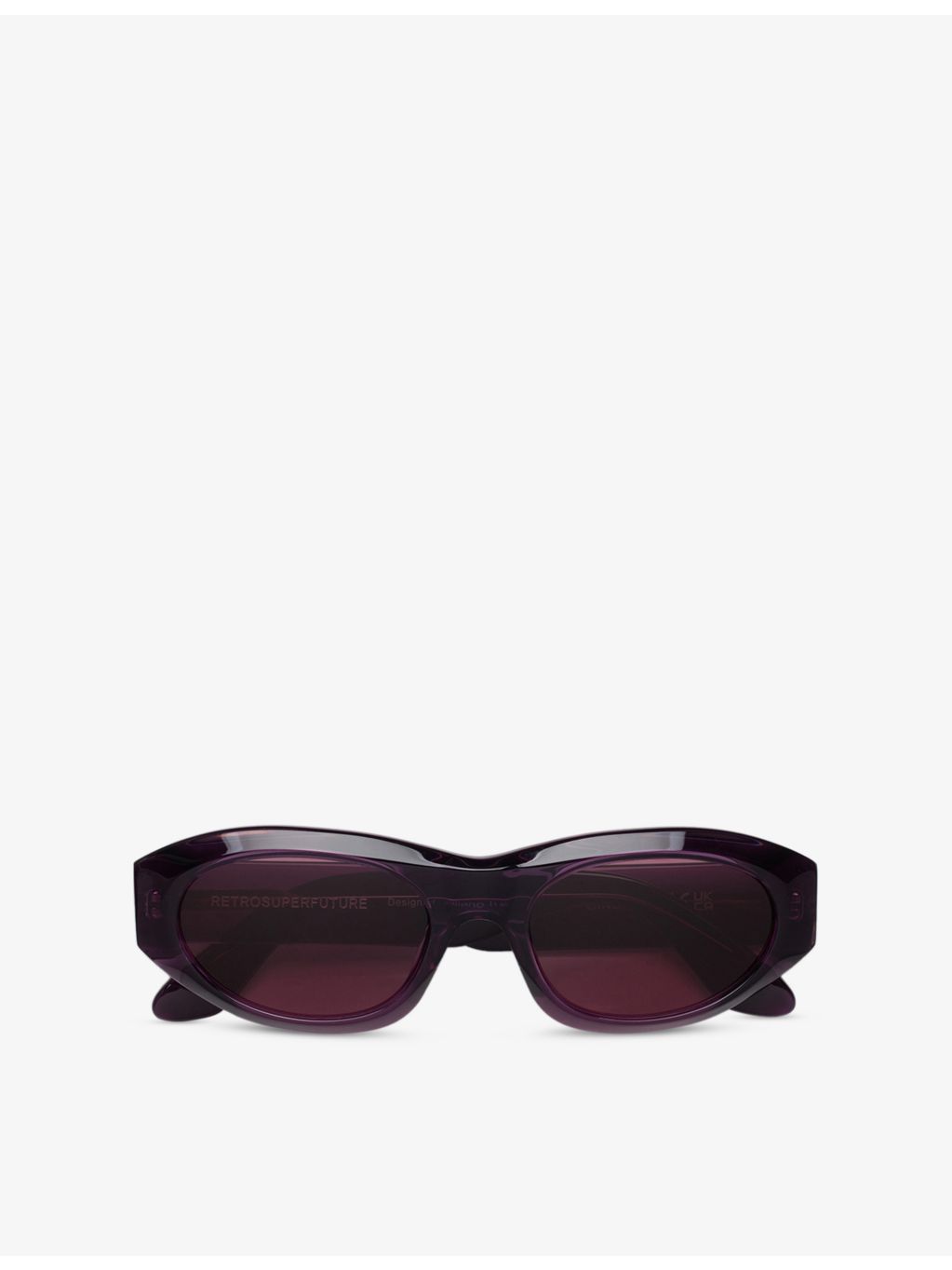 Retrosuperfuture Cinema Melanzana cat-eye acetate sunglasses, imported from the UK