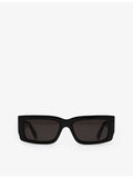 RetroSuperFuture Notte black rectangle acetate sunglasses - British product