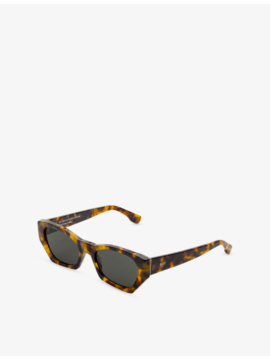 RetroSuperFuture Amata spotted havana rectangle-frame sunglasses, imported from the UK