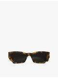 RetroSuperFuture Amata spotted havana rectangle-frame sunglasses, imported from the UK