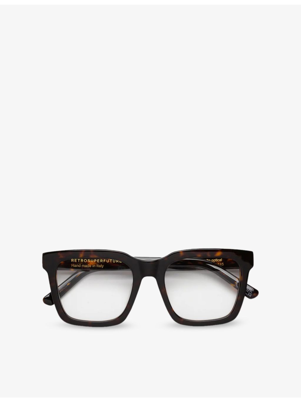 RetroSuperFuture Aalto Havana square-frame acetate optical glasses (British brand)