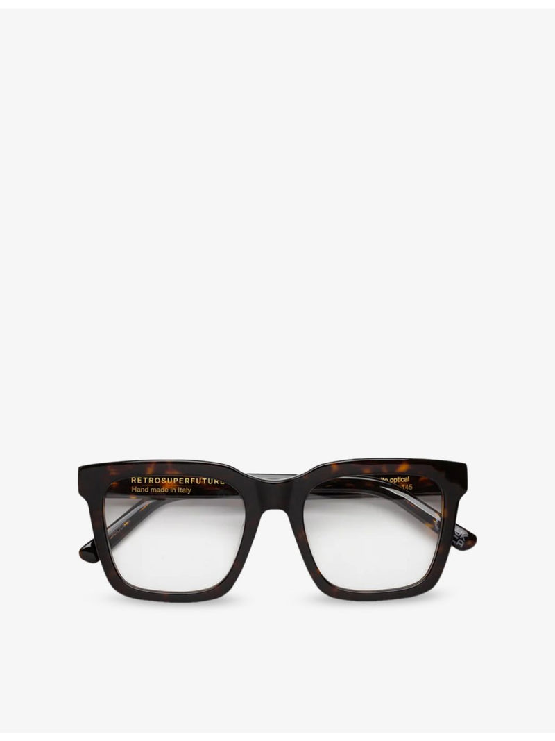 RetroSuperFuture Aalto Havana square-frame acetate optical glasses (British brand)