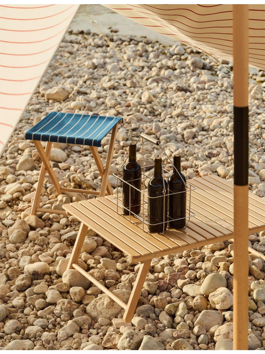 HAY Outdoor Market woven folding stool 46cm, UK version