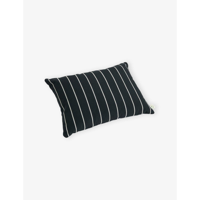 Outdoor Market Striped Woven Cushion 35cm x 45cm - Beige With Red Stripe