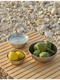 HAY Outdoor Market stainless steel two-bowl set, imported from the UK