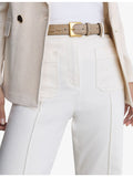 Reiss mock-croc leather belt 3.5cm, imported from the UK