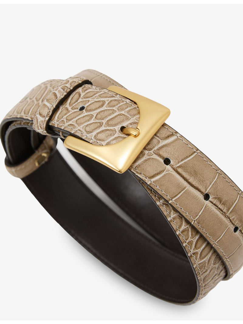 Reiss mock-croc leather belt 3.5cm, imported from the UK