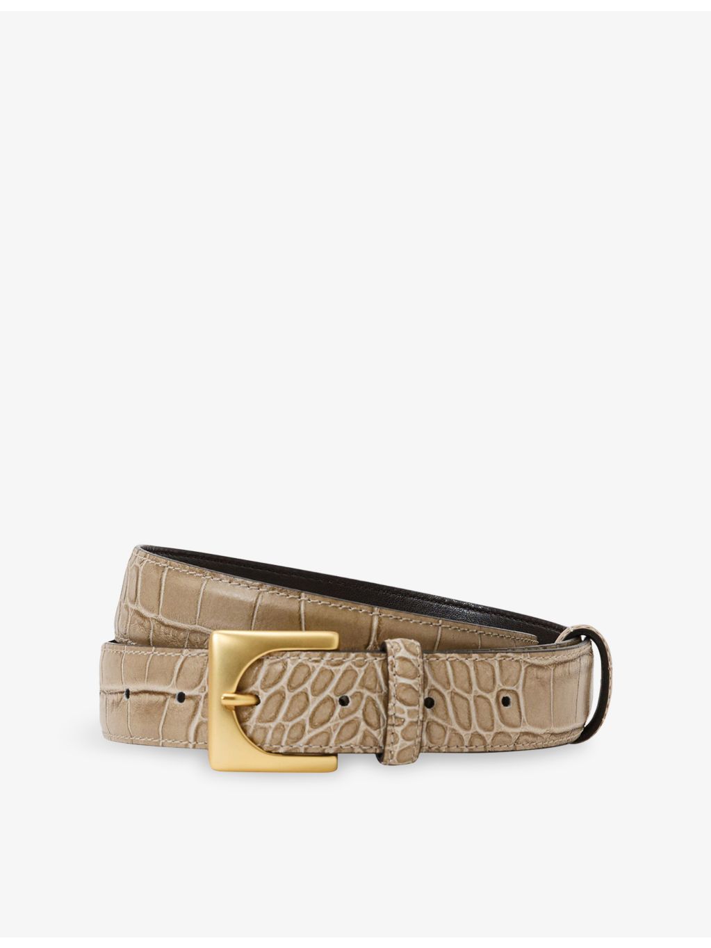 Reiss mock-croc leather belt 3.5cm, imported from the UK