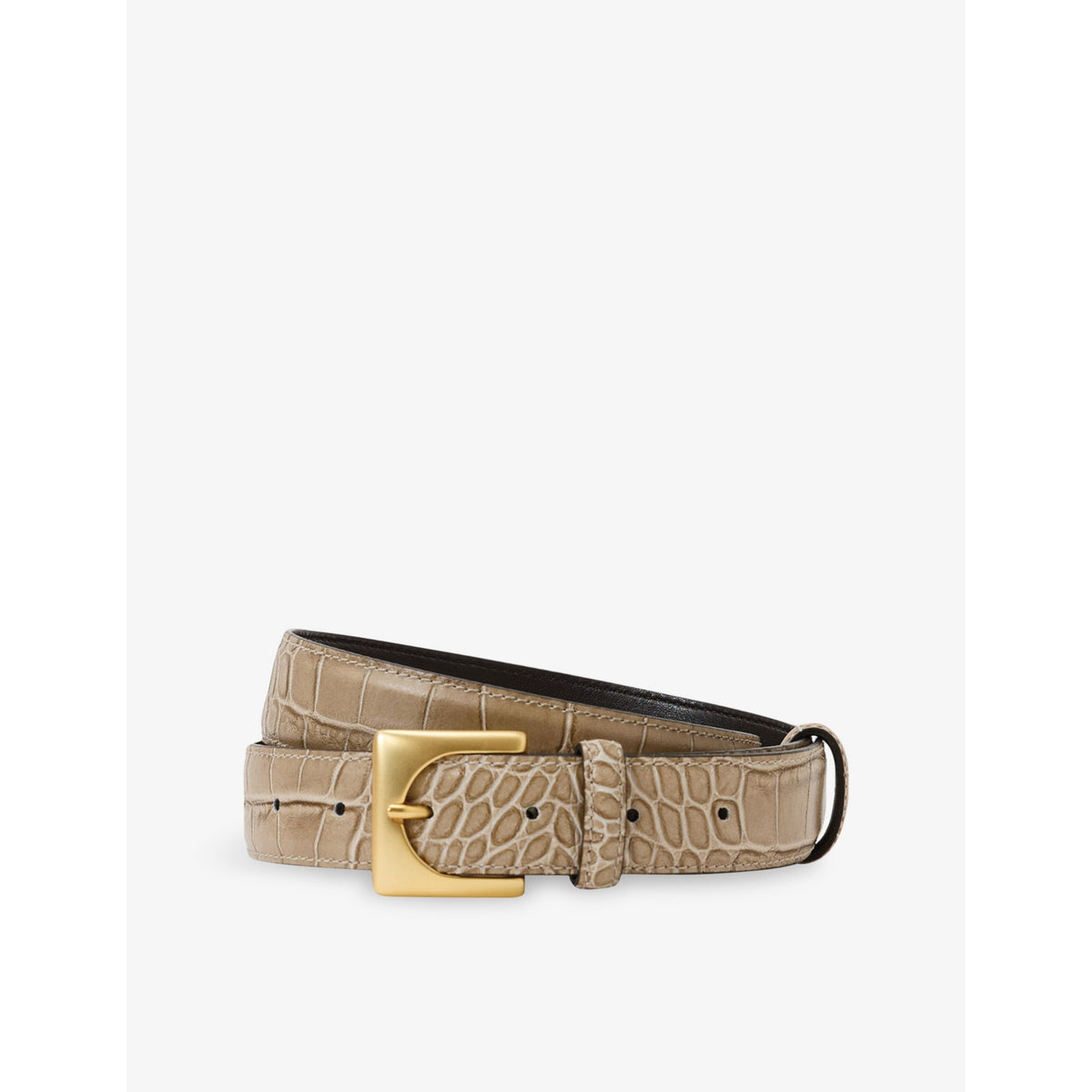 Belinda Mock-Croc Leather Belt - XS