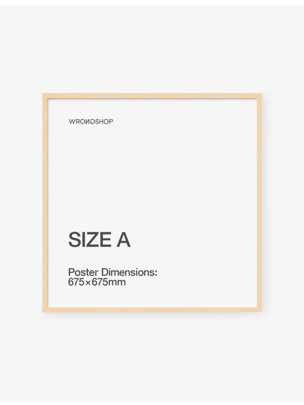 The Wrong Shop oak selffit wooden frame size A, UK version