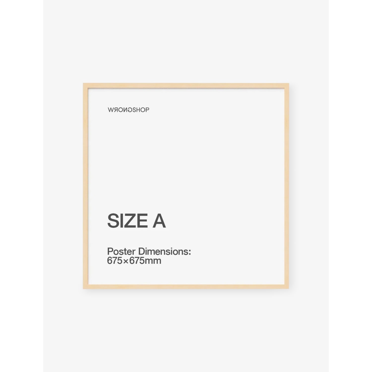 The Wrong Shop oak selffit wooden frame size A, UK version