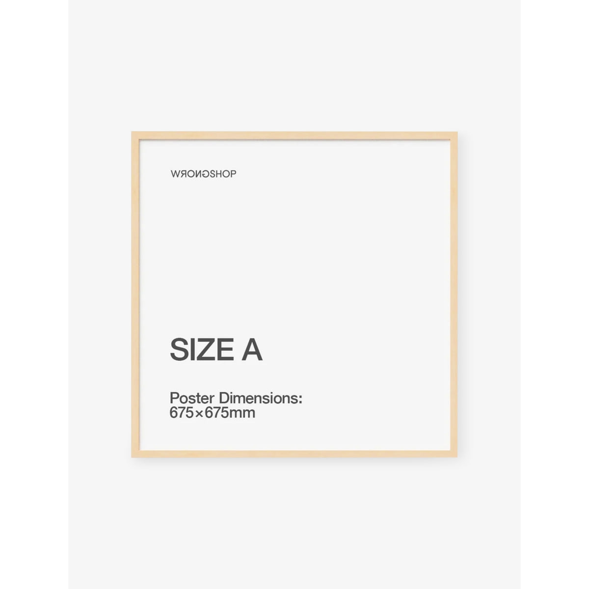 The Wrong Shop oak selffit wooden frame size A, UK version
