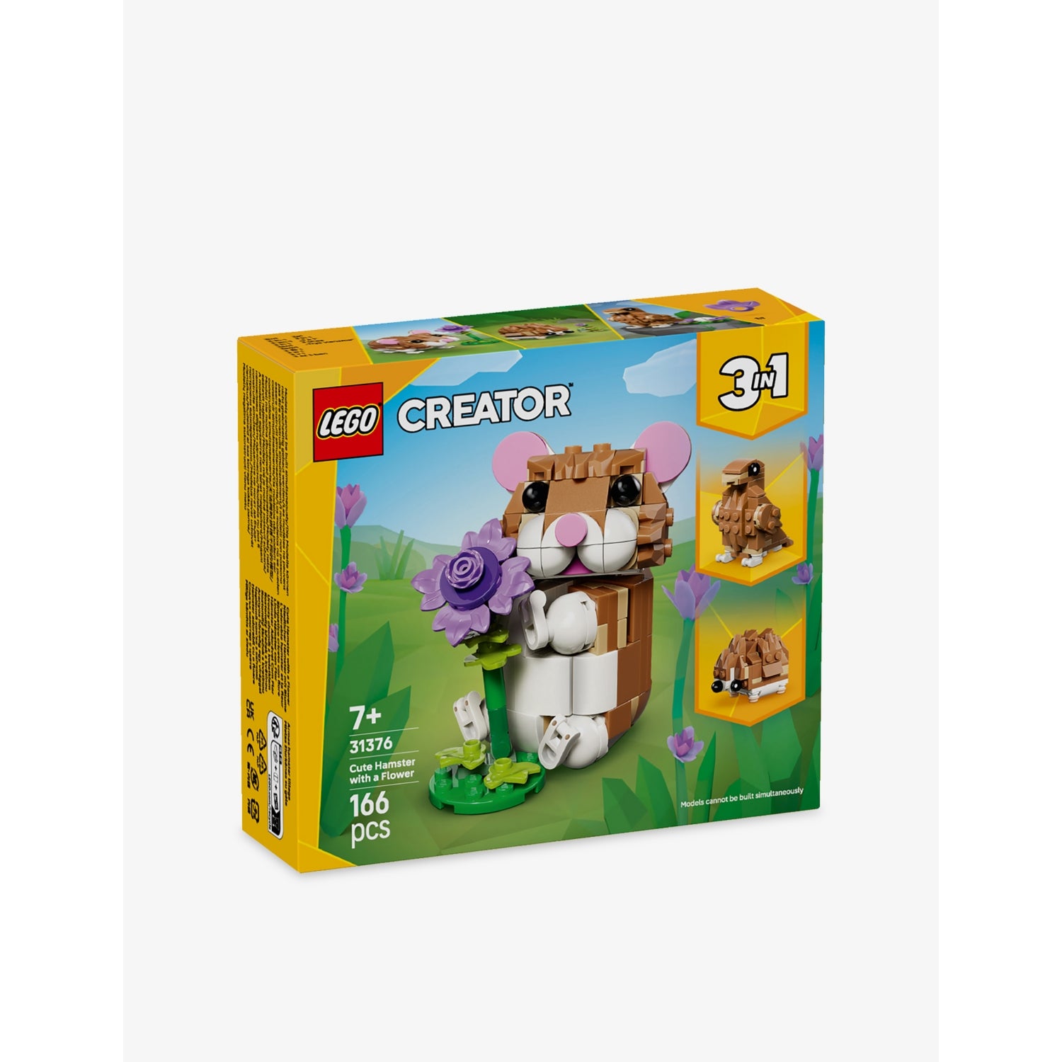 LEGO Creator 3-in-1 cute hamster playset 166 pieces, imported from the UK