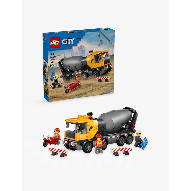 LEGO City cement mixer playset 60478, 371 pieces, imported from the UK
