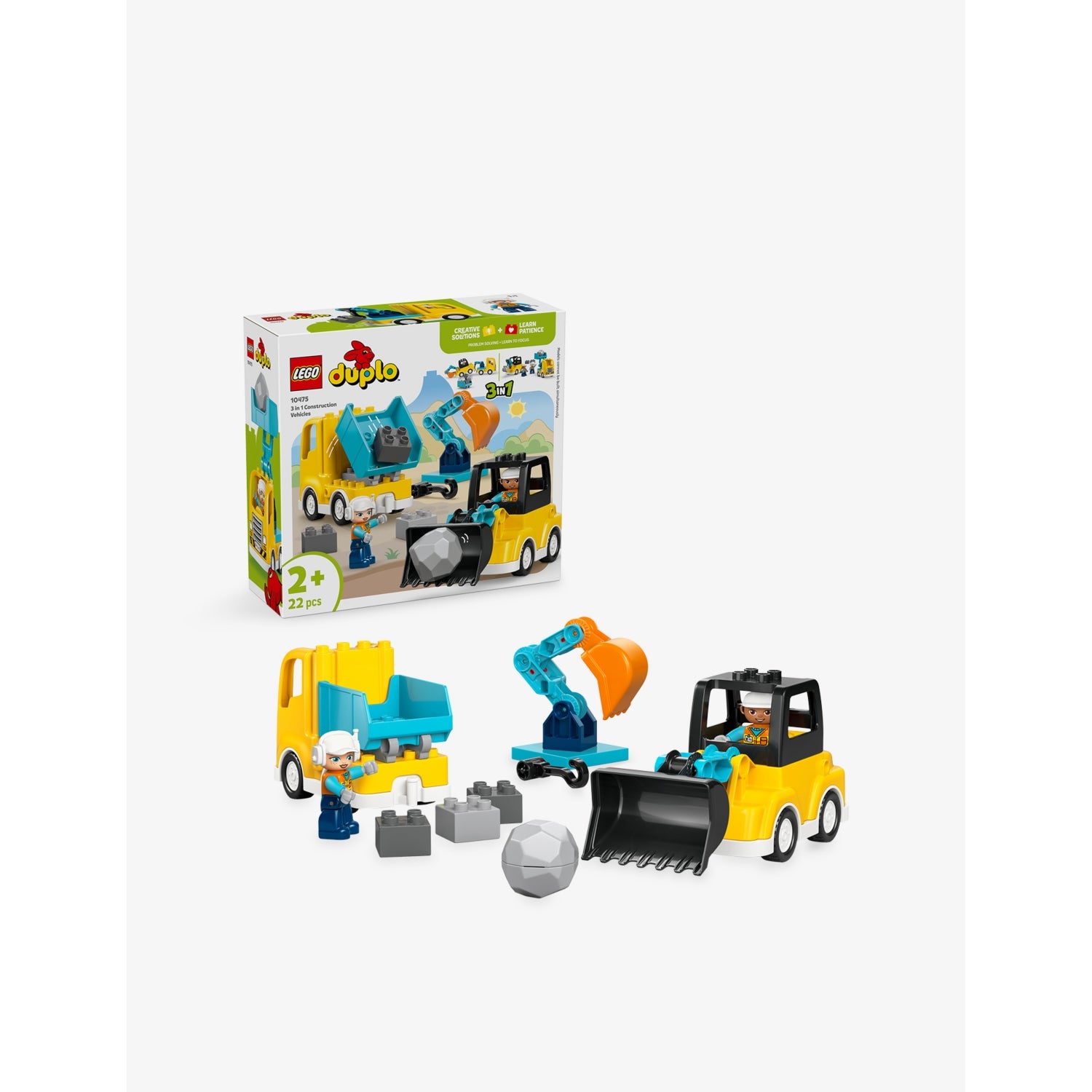 LEGO Duplo 3 in 1 construction vehicles playset 10475, UK version