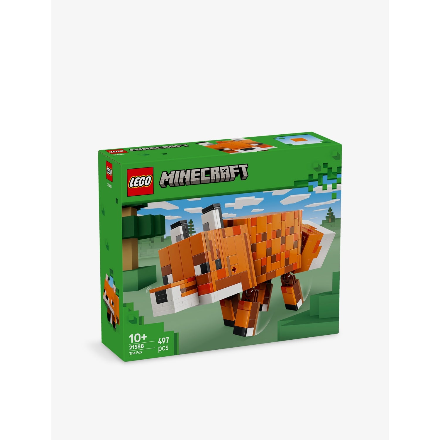 LEGO Minecraft fox figurine building set 497 pieces, imported from the UK