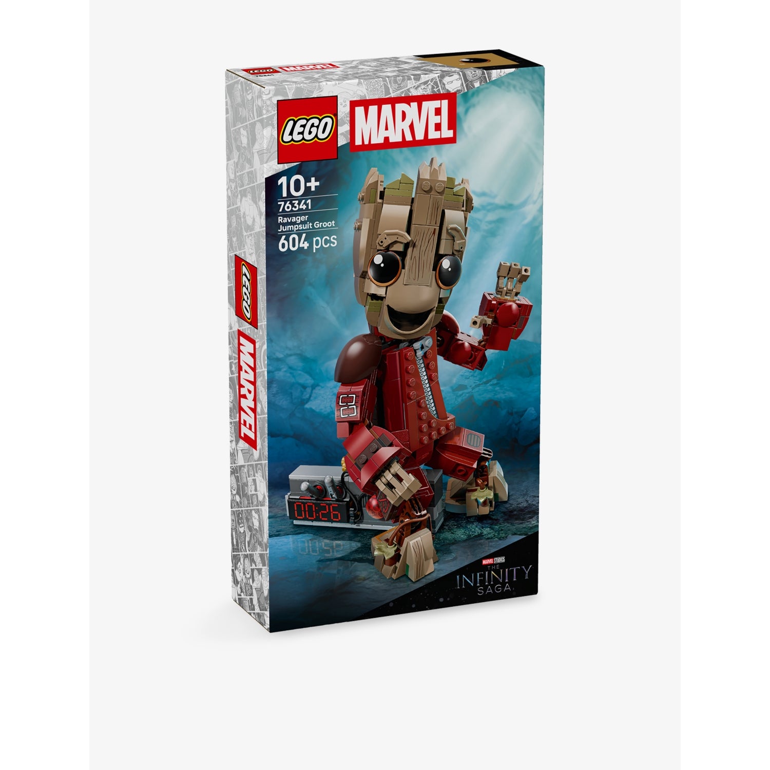 LEGO Marvel Ravager Jumpsuit Groot figure 25cm - British product