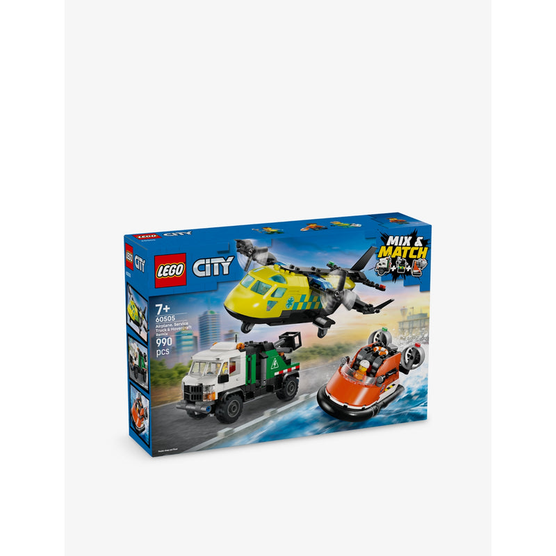 LEGO City 60505 airplane service truck hovercraft playset - British product
