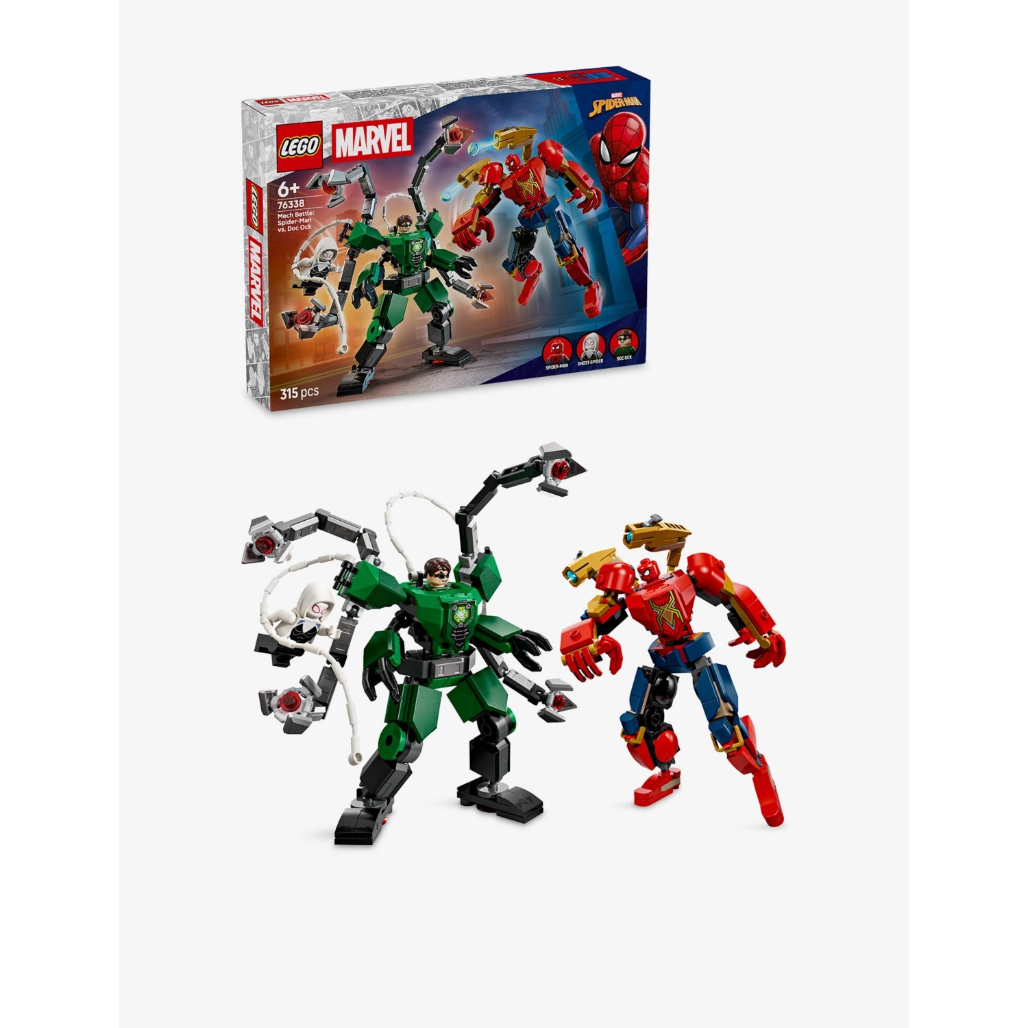 LEGO Marvel mech battle Spider-Man vs Doc Ock, imported from the UK