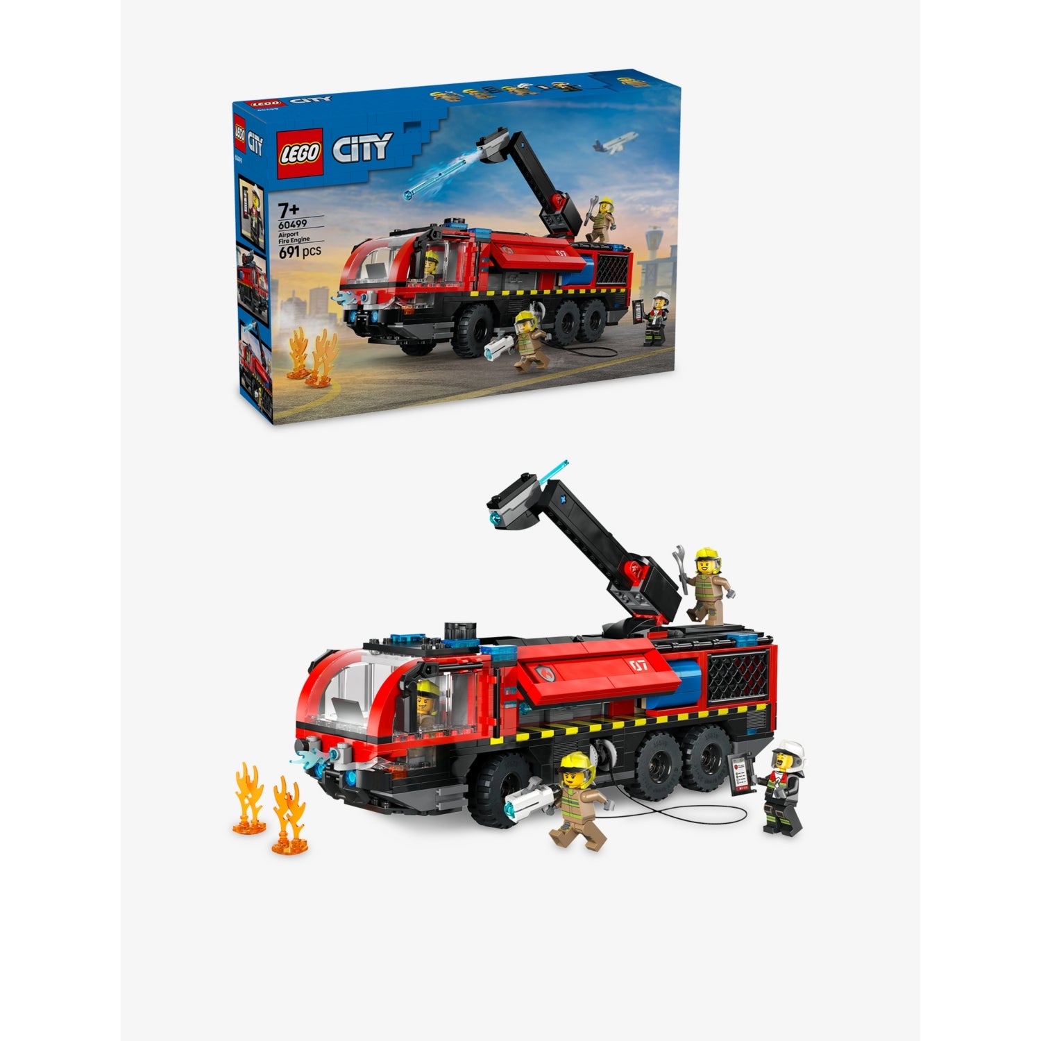 LEGO City 60499 airport fire truck playset 691 pieces, UK version