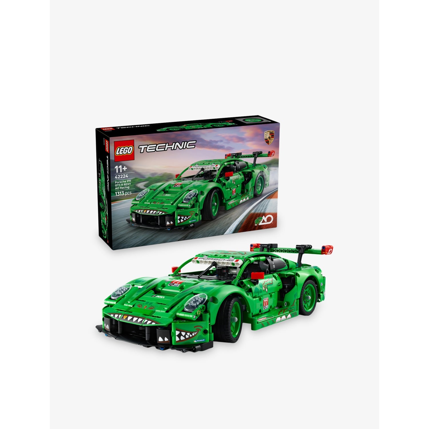 LEGO Porsche 911 GT3 R REXY AO 1313-piece building set, UK version