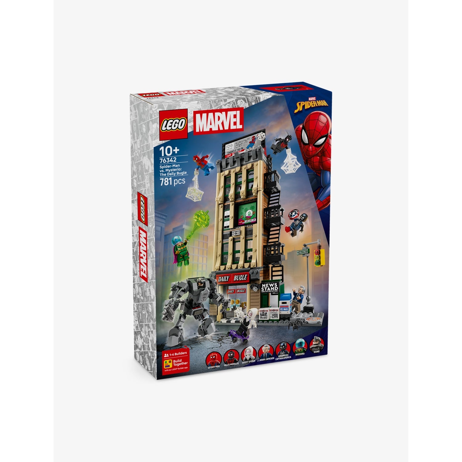 LEGO Marvel Spider-Man vs Mysterio Daily Bugle playset 76342, UK version