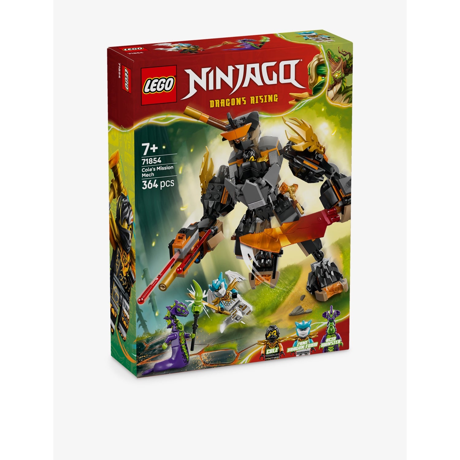 LEGO NINJAGO Mission Mech and Dragon Zane playset, imported from the UK