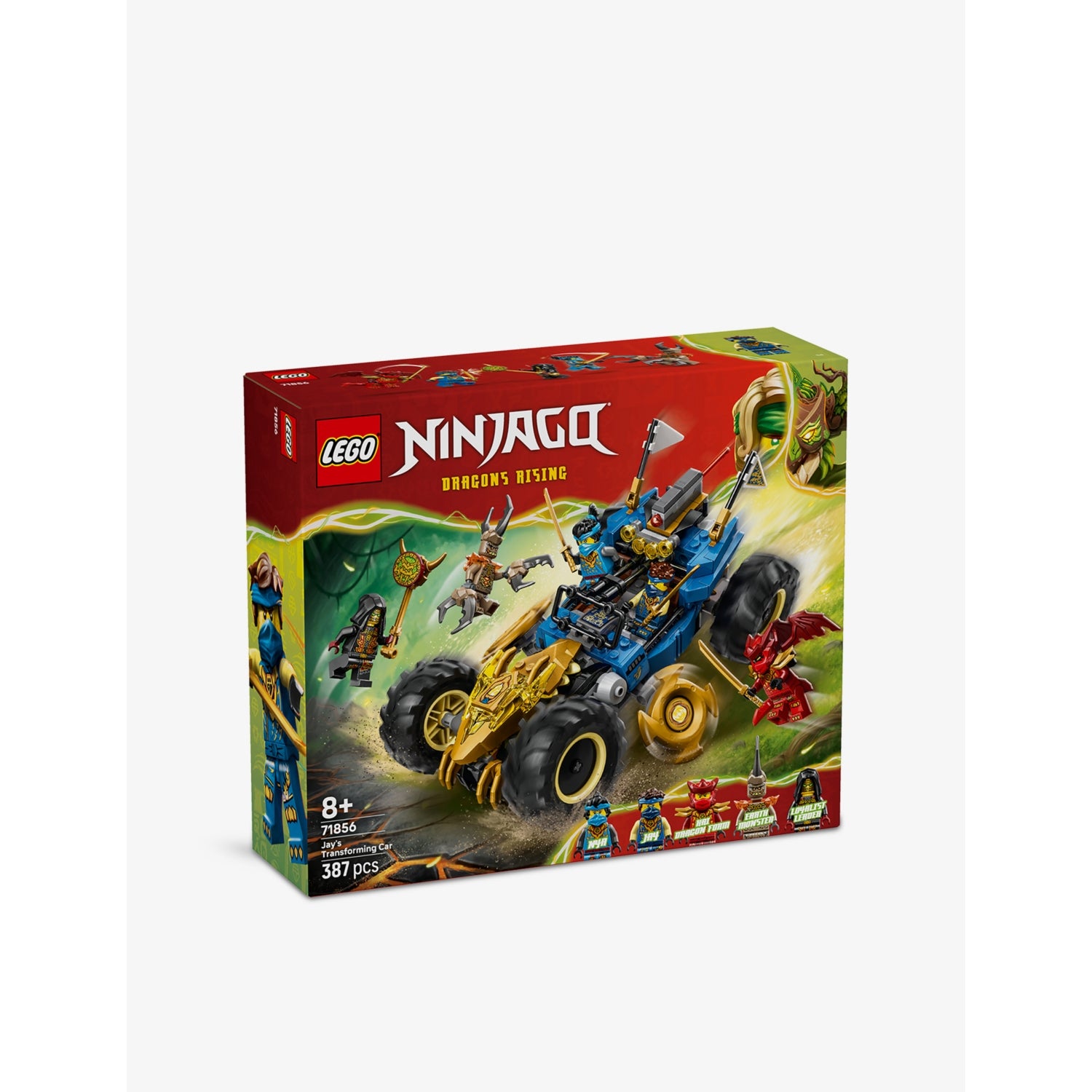 LEGO NINJAGO Jay's Transforming Car playset 71856, imported from the UK