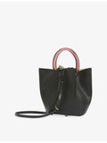 Marni designer leather bucket bag with gold hardware - British product