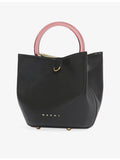 Marni designer leather bucket bag with gold hardware - British product